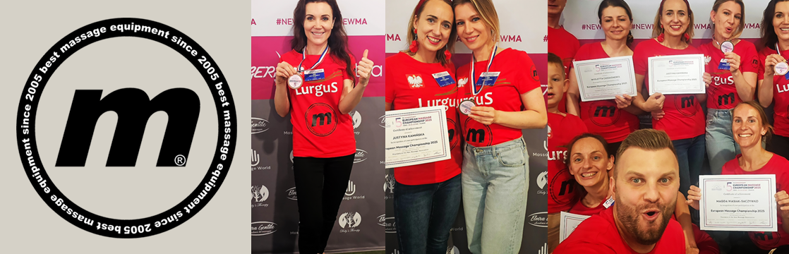 L’équipe de Pologne de massage avec ses médailles aux Championnats d’Europe de Massage 2025 à Paris